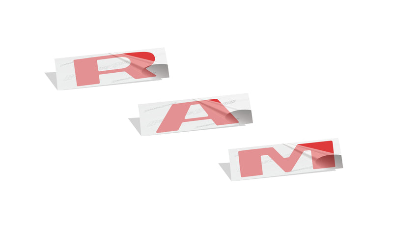 RAM Tailgate Emblem Overlay Decal   - 2015-2018 Ram Rebel