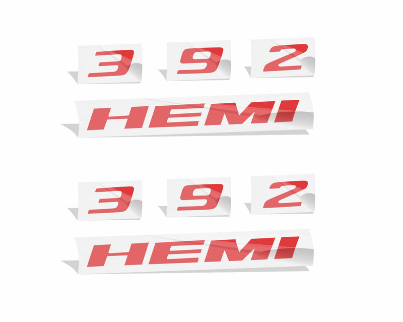 392 Hemi Fender Emblem Overlay Decals (pair)  - Dodge Challenger