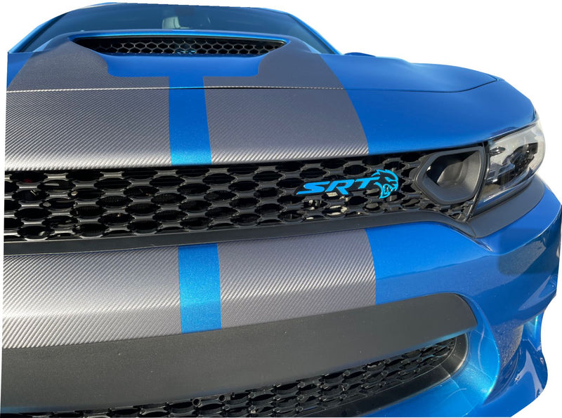 SRT Emblem Overlay Decals - 2018-2023 Dodge Charger SRT Hellcat