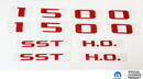 1500 SST H.O. Hood Emblem Overlay Decals - 2025 Ram 1500 High Output Hurricane
