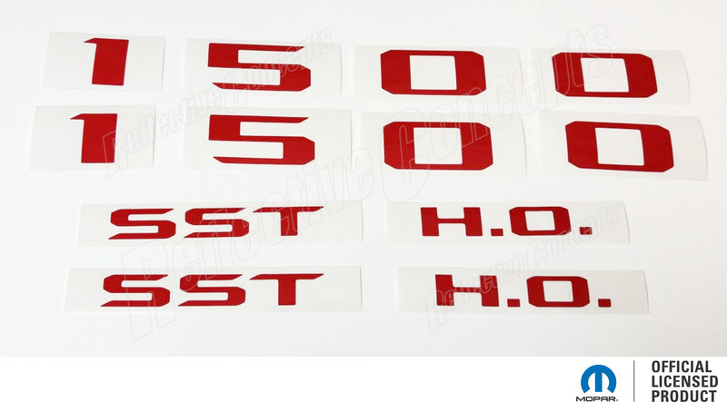 1500 SST H.O. Hood Emblem Overlay Decals - 2025 Ram 1500 High Output Hurricane