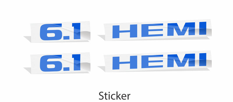 Hemi Emblem Overlay Decals (pair) - 08-10 Challenger SRT8
