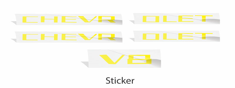 CHEVROLET Engine Cover Overlay Decals - 2010-2015 Camaro SS