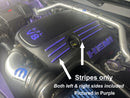 Engine Cover STRIPE Decals - 09-23 Challenger 5.7L