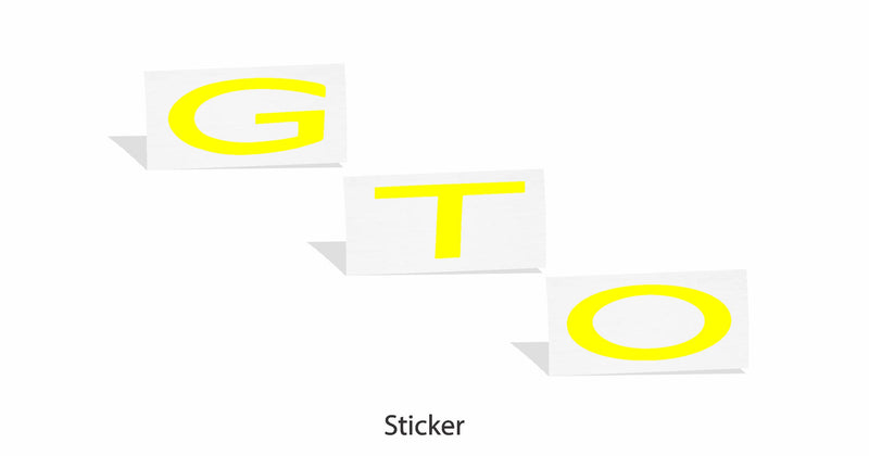 Rear Lettering Inlay Decal - GTO
