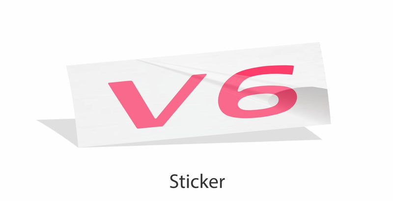 V6 Emblem Overlay Decal - Pontiac G6