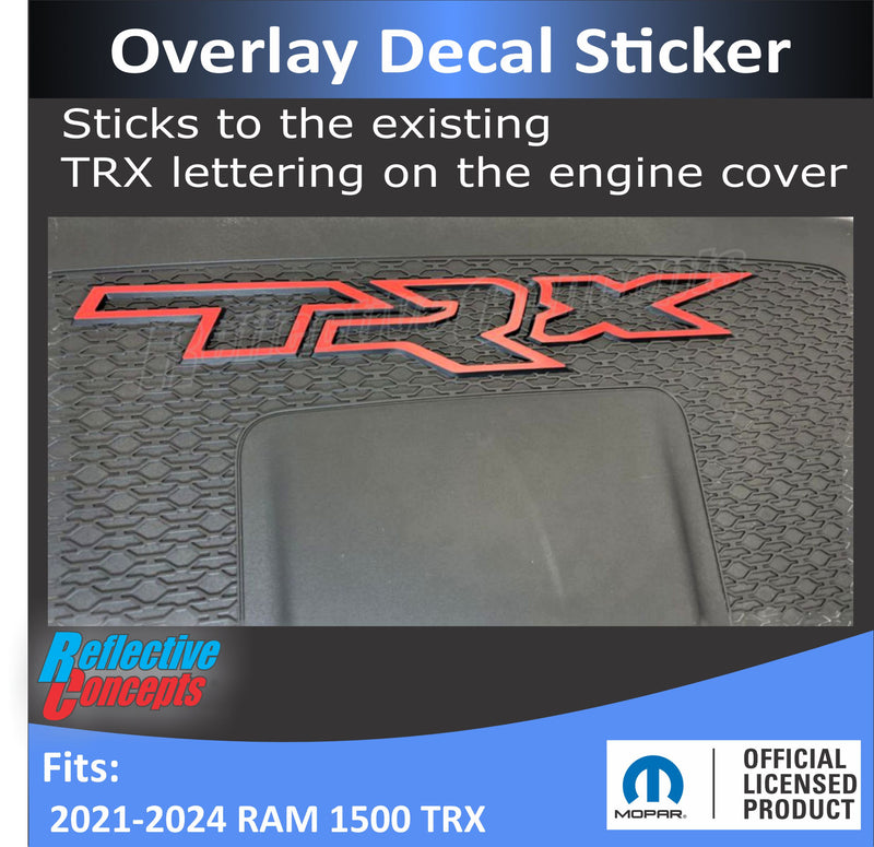 TRX Engine Cover Overlay Decals  - 2021-2024 Ram TRX