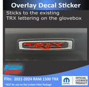 TRX Glovebox Emblem Overlay Decal   - 2021-2024 Ram TRX