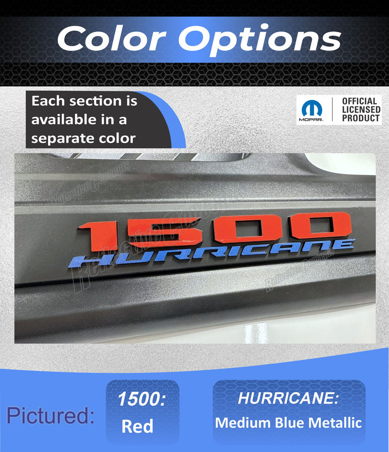 1500 Hurricane Sport Performance Hood Emblem Overlay Decals - 2026 Laramie and Rebel