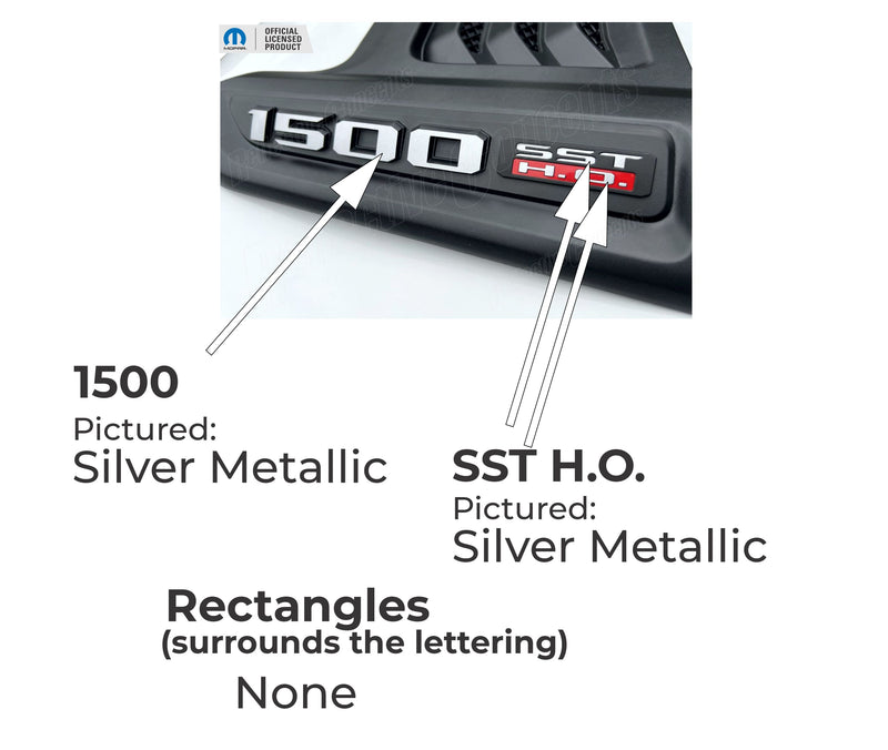 1500 SST H.O. Sport Performance Hood Emblem Overlay Decals - 2025 Limited