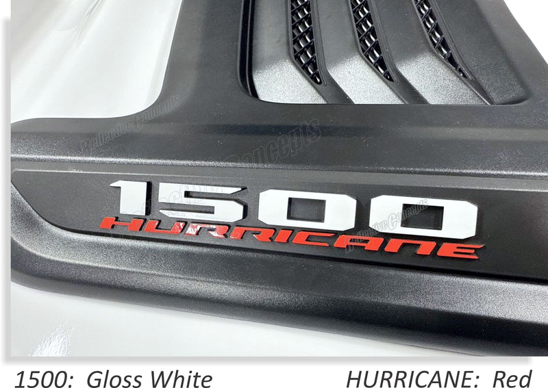 1500 Hurricane Sport Performance Hood Emblem Overlay Decals - 2026 Laramie and Rebel