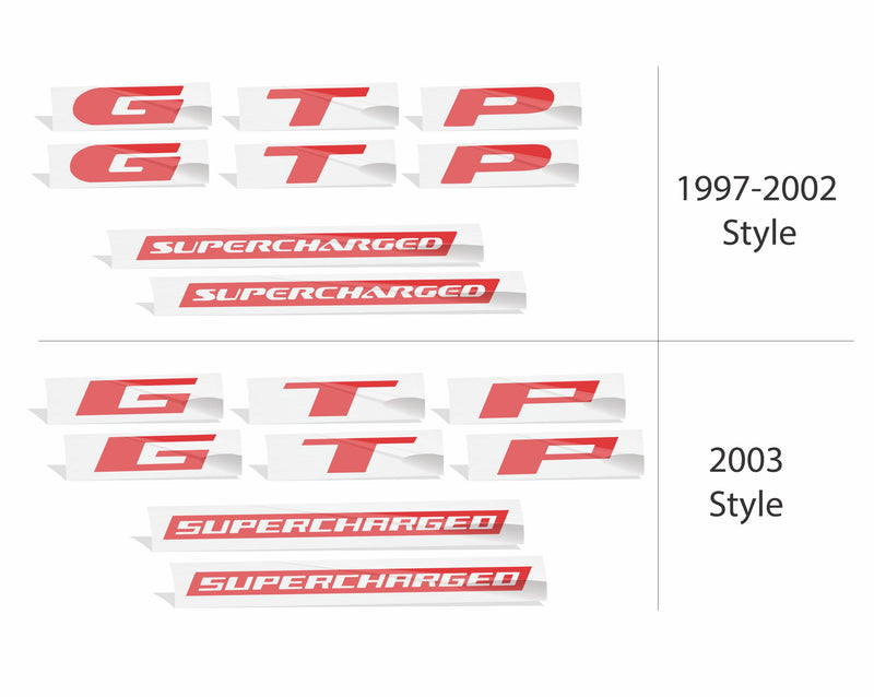 Gtp Sticker GTP Badge Overlay Decals | 97-03 Grand Prix GTP