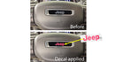 JEEP Steering Wheel Lettering Overlay Decal   - 22-25 Compass