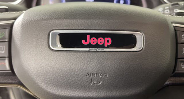 JEEP Steering Wheel Lettering Overlay Decal   - 22-24 Compass