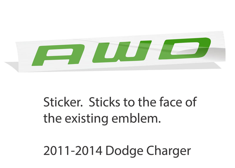 AWD Emblem Overlay Decal - 2011-2014 Dodge Charger