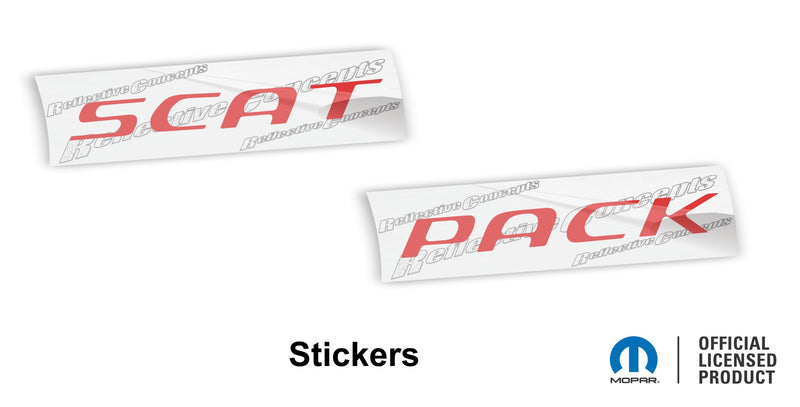 SCAT PACK Spoiler Emblem Overlay Decal Sticker - 2020-2023 Challenger Scat Pack