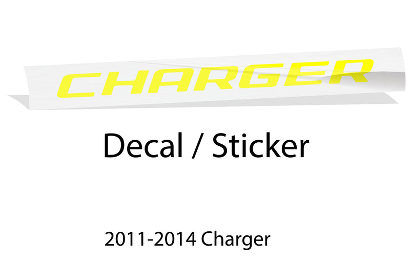 CHARGER Dash Plaque Emblem Lettering Overlay Decal   - 11-14 Charger
