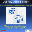 Hellcat Fender Emblem Overlay Stickers (pair) - Durango SRT Hellcat