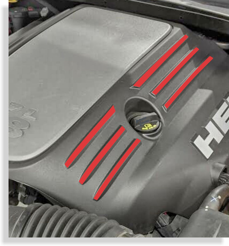 Engine Cover STRIPE Decals - Magnum 5.7L