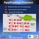 Door Emblem Overlay Decals  - 14-23 Cherokee