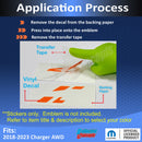 4 Rhombi  Trunk Emblem Overlay Decal - 2018-2023 Charger AWD