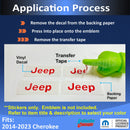 JEEP Center Cap Overlay Decals for 2014-2023 Cherokee