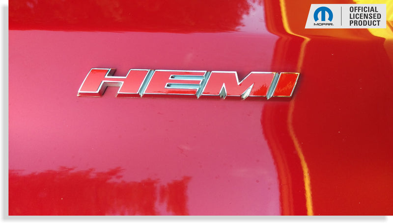 Hemi Emblem Overlay Decals (pair)  Dodge Challenger