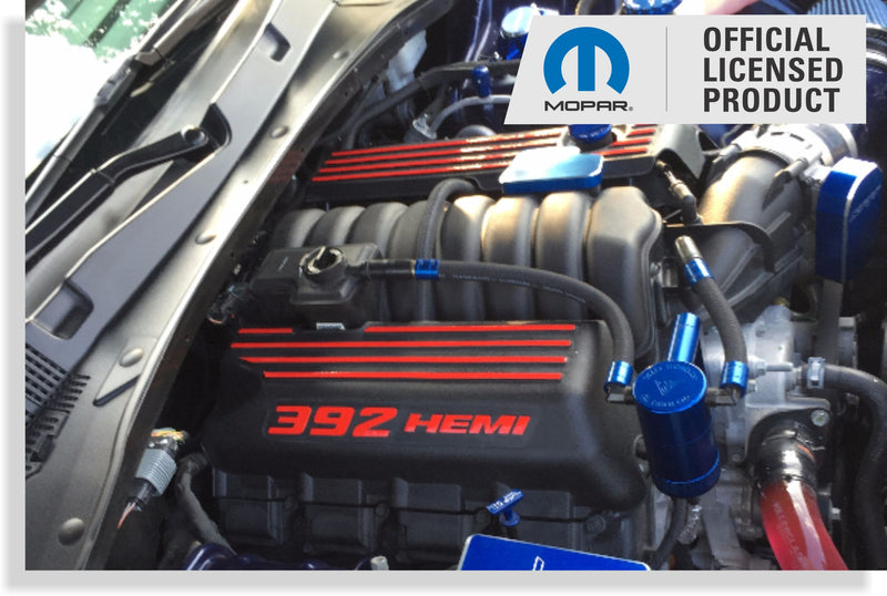 392 Engine Cover Overlay Decals - 2011-2018 Challenger SRT