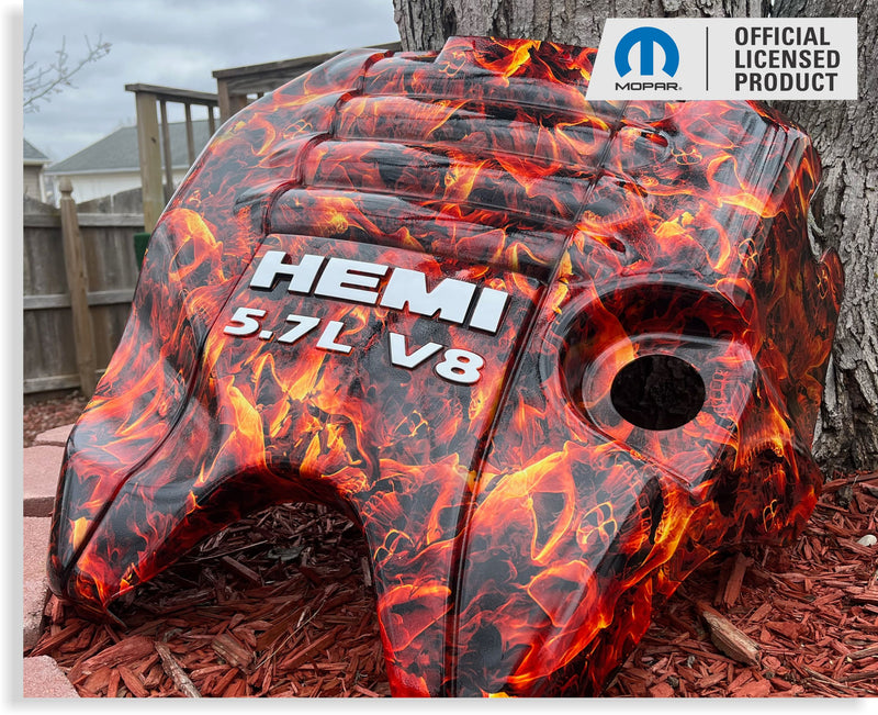 HEMI 5.7L V8 Engine Cover Decals   - 2019-2024 Ram 1500 Classic
