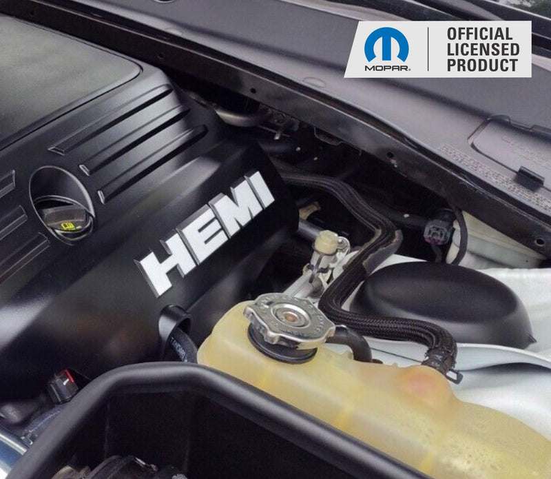 HEMI Lettering Engine Cover Decals - 06-23 Charger R/T
