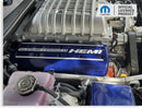 Supercharged Hemi Engine Cover Overlay Decals - SRT Hellcat Charger & Challenger
