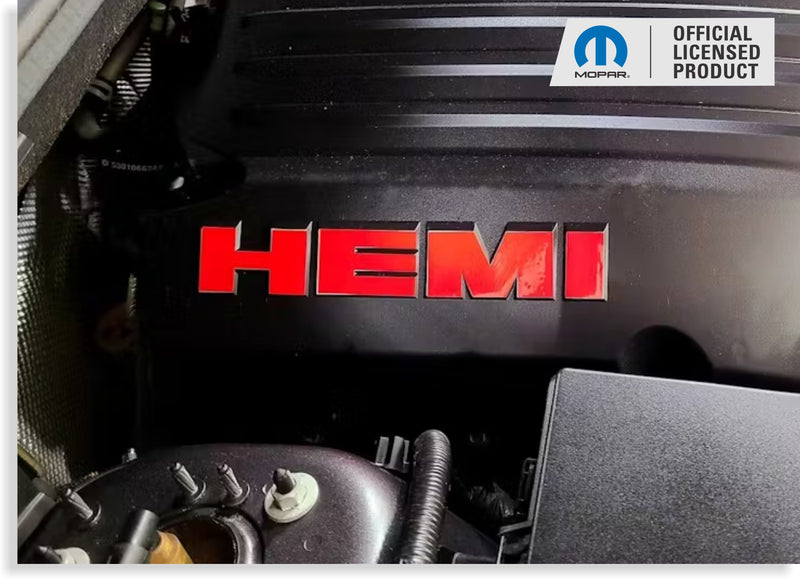 HEMI Lettering Engine Cover Decals - 11-24 Durango R/T