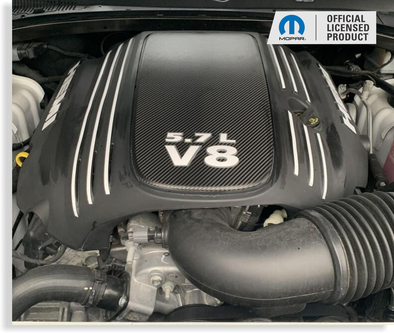 Engine Cover STRIPE Decals - Charger 5.7L