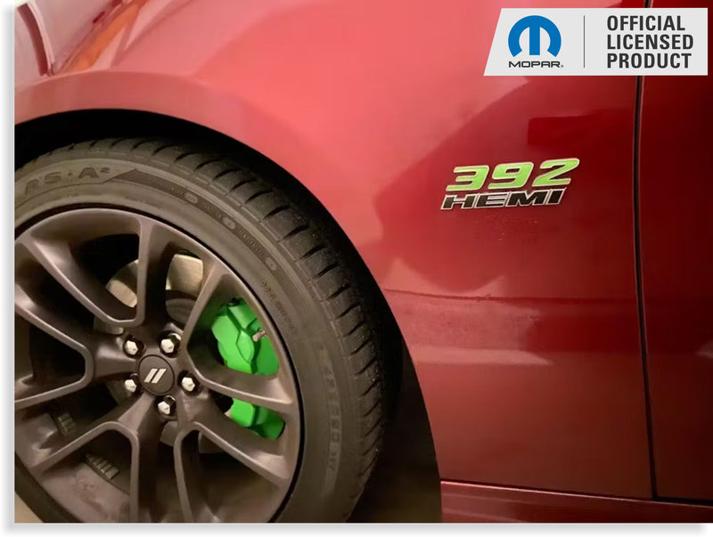 392 Hemi Fender Emblem Overlay Decals (pair)  - Dodge Challenger