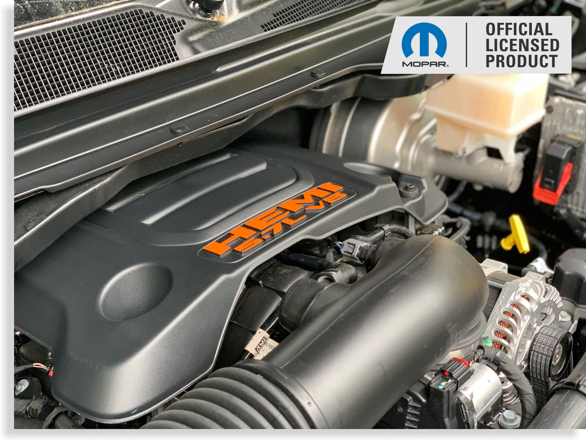 HEMI 5.7L V8 エンジンカバー RAM HEMI Engine Cover Decals - 2019-2024 Ram 1500 5.7L