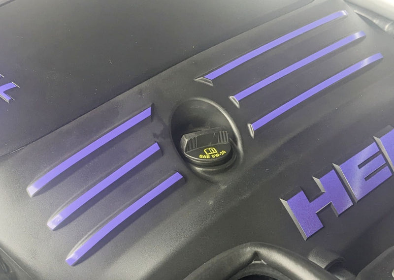 Engine Cover STRIPE Decals - 09-23 Challenger 5.7L