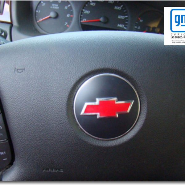 Gloss Black Precut Steering Wheel Emblem Bowtie Decal For 2009-2013 Chevy Traverse – Blackout Auto Mods