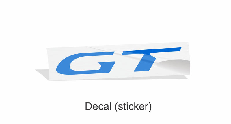 Gt Script Sticker GT Emblem Overlay Decal Dodge Hornet