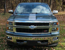 2014 Silverado Center Hood Stripe Decal - Silver