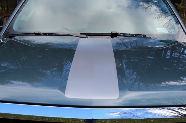 2014 Silverado Center Hood Stripe Decal - Silver