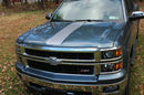 2014 Silverado Center Hood Stripe Decal - Silver