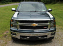 Outer Side Hood Stripe Graphics - 2014-2015 Silverado