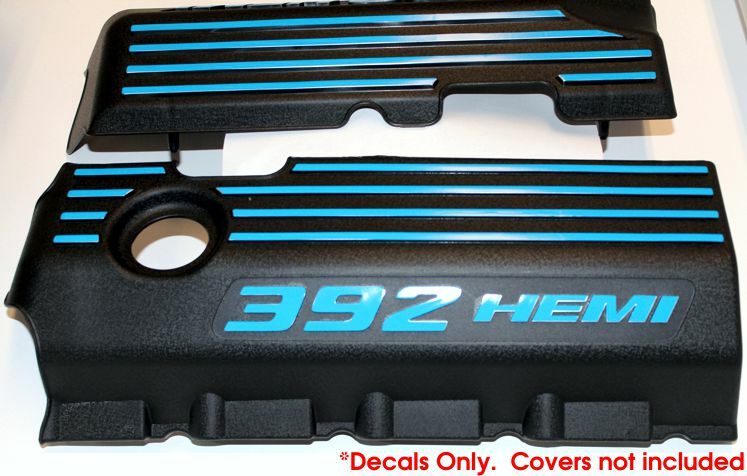 392 Engine Cover Overlay Decals - 2018 -2023 Durango SRT, SRT 392