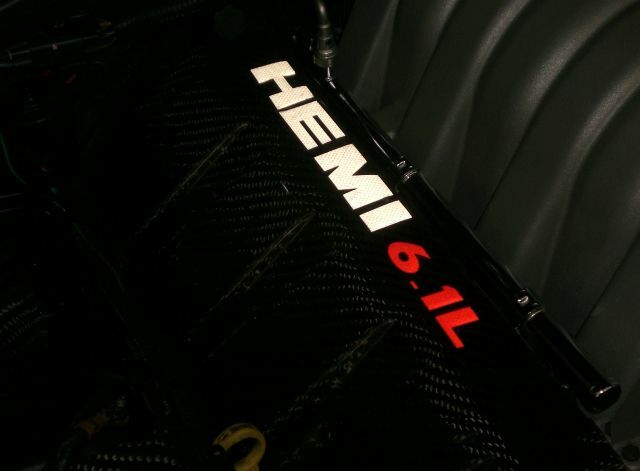 6.1L SRT Engine Cover Overlay Decals - 08-10 Challenger SRT8