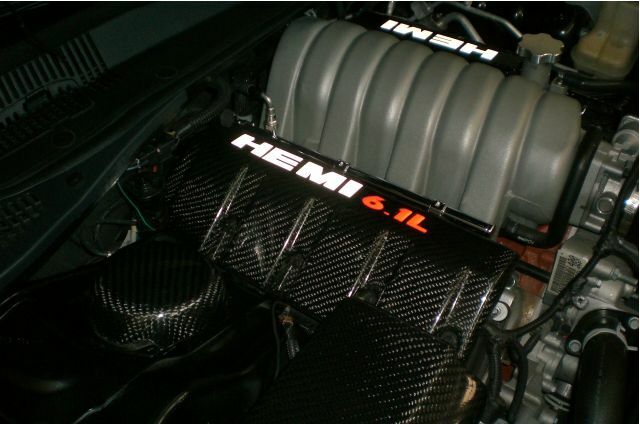 6.1L SRT Engine Cover Overlay Decals - 08-10 Challenger SRT8