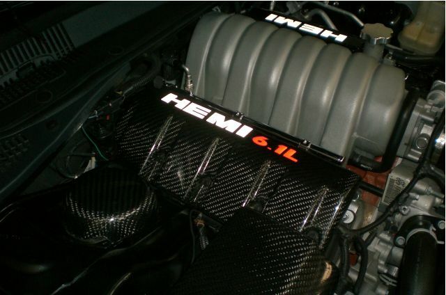 6.1L Engine Cover Overlay Decal - Chrysler 300C SRT8