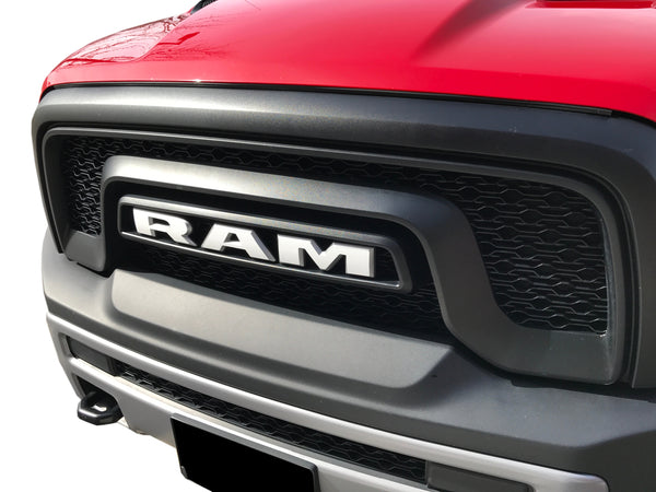 RAM Grille Emblem Overlay Decal   - 2015-2018 Ram Rebel