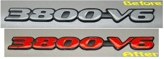 3800 V6 Badge Overlay Decal - 97-99 Grand Prix