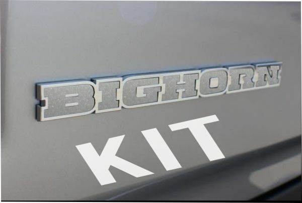 KIT:  BIGHORN Emblem Overlay Decal Set - 2019 2020 2021 2022 2023 2024 Ram Bighorn 2500