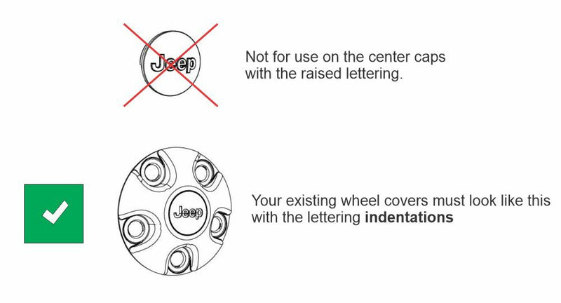 Steel Wheel Cover JEEP Inlay Decals for Wrangler JL Sport
